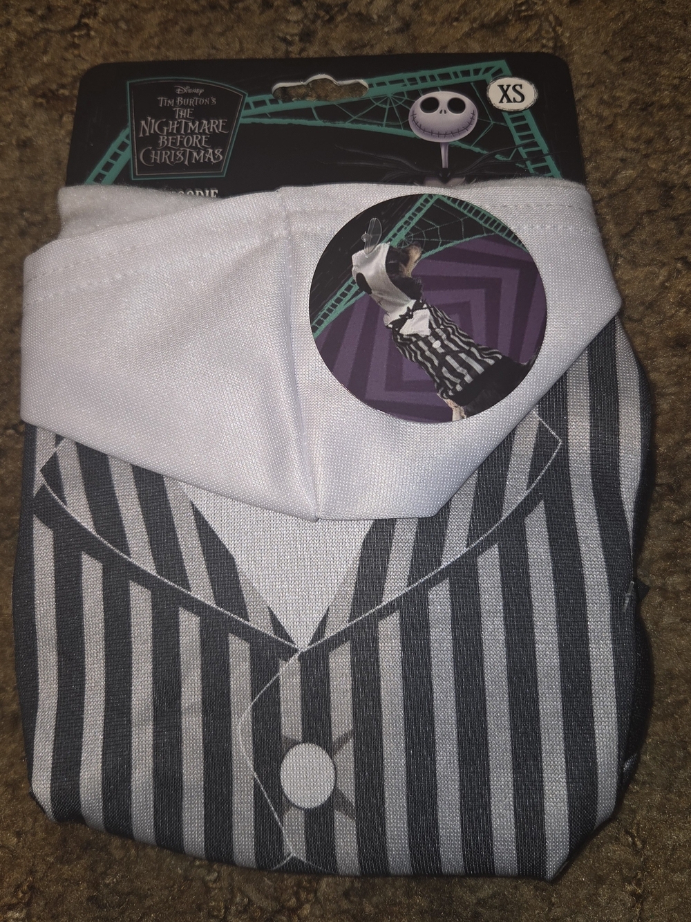 Jack Skellington Dog Hoodie Halloween Costume Size XS & XL. NWT